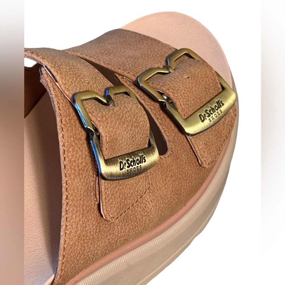 Dr Scholl’s NWT Nice Day Max OG Cushioned Tan Brown Platform Sandals (SH230) - Picture 8 of 11